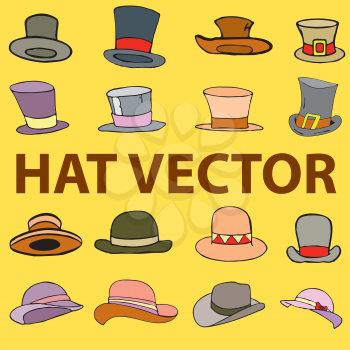 Royalty Free Clipart Image of Hats