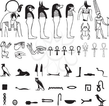 Royalty Free Clipart Image of a Egyptian Elements
