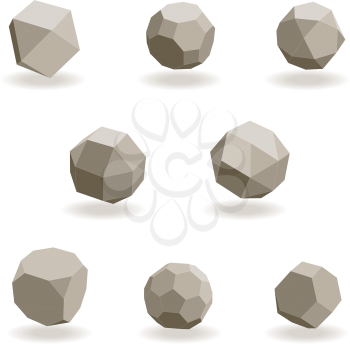 Royalty Free Clipart Image of a Set of Shapes
