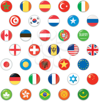 Royalty Free Clipart Image of Flag Symbols
