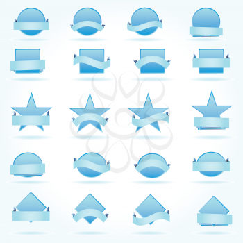 Royalty Free Clipart Image of a Set of Emblems