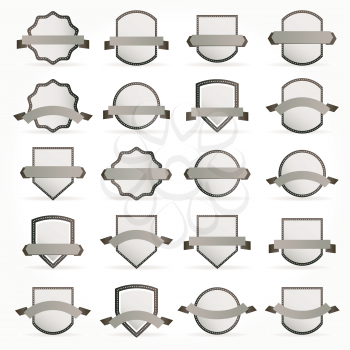 Royalty Free Clipart Image of a Set of Crests