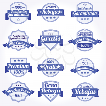 Royalty Free Clipart Image of Labels