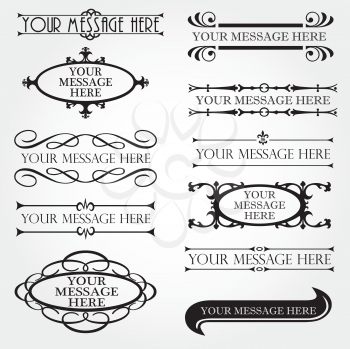 Royalty Free Clipart Image of Various Message Elements
