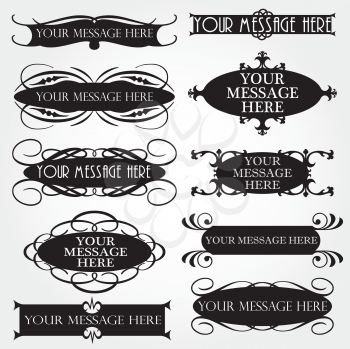 Royalty Free Clipart Image of Message Elements