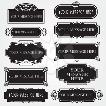 Royalty Free Clipart Image of Message Elements