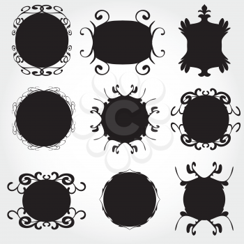 Royalty Free Clipart Image of Dark Frames