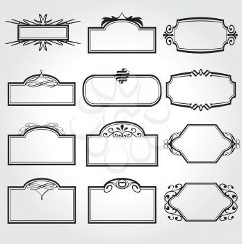 Royalty Free Clipart Image of a Frames