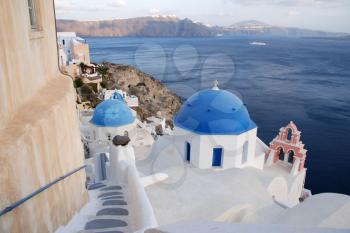 Royalty Free Photo of a View of the Caldera in Santorini