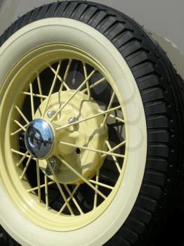 Royalty Free Photo of a Vintage Car Wheel