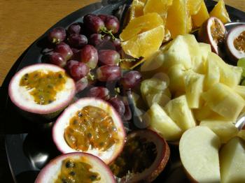 Royalty Free Photo of a Plate of Tropical Fruit
