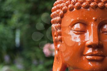 Royalty Free Photo of an Orange Buddha Head