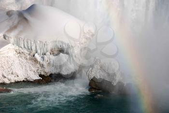 Royalty Free Photo of a Winter Waterfall
