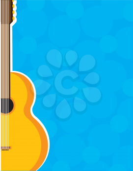 Royalty Free Clipart Image of a Guitar Frame