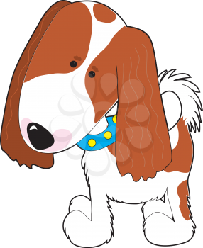Royalty Free Clipart Image of a King Charles Spaniel