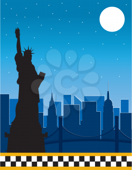 Royalty Free Clipart Image of the New York Skyline