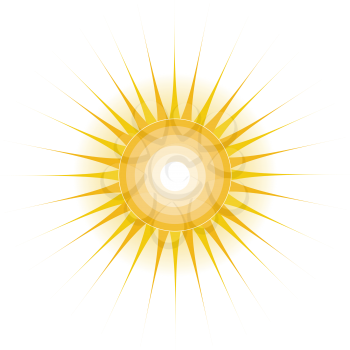 Royalty Free Clipart Image of a Stylized Sun