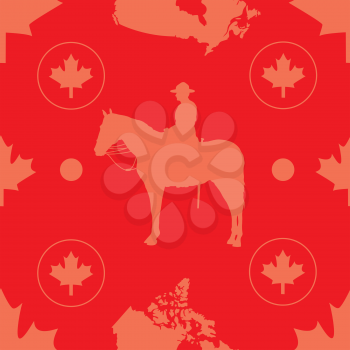 Royalty Free Clipart Image of a Canadian Mountie Background