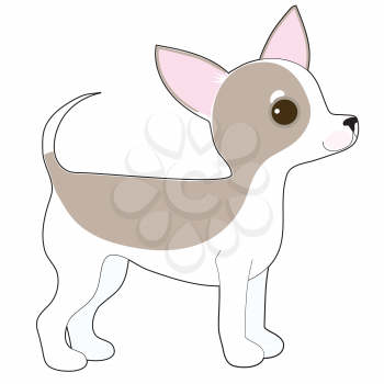 A cartoon drawing of a cute little Chihuahua