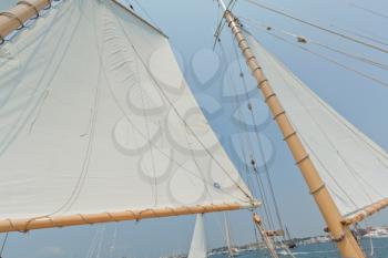 Royalty Free Photo of a Ship's Sails