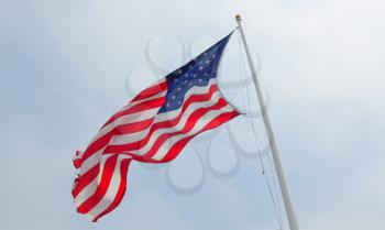 Royalty Free Photo of the American Flag Flying