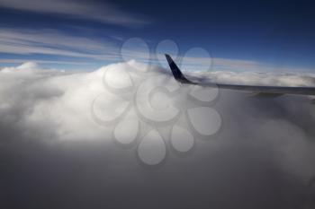 A view from commercial airline jet window.