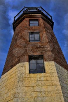 Point Judith Lighthouse, Rhode Island, in HDR