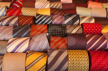 Neckties on sale at the department store.