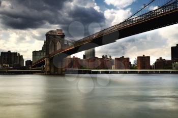 Views of New York City, USA, Brooklyn Bridge.