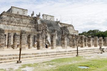 Chichen Itza, Mexico - October 30, 2012: Chichen Itza Maya ruins has 14 million visitors annually, it is 11th most visited site in the world