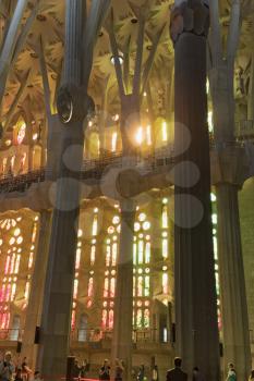 Barcelona, Spain - November 9, 2015: La Sagrada Familia is a UNESCO World Heritage Site, drawing an estimated 2.5 million visitors annually.
