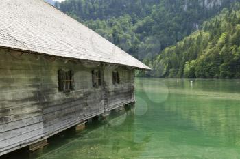 Scenic Lake Konigsee in Bavarian Alps.