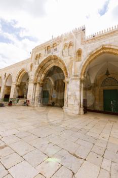 View of Al-Aqsa mosque on the Temple Mount in Jerusalem. The third holiest place in Islam.