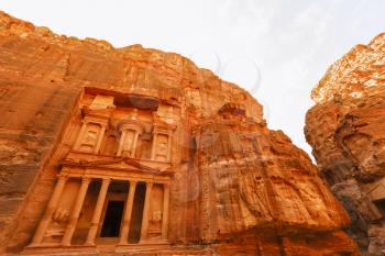 Views of the Lost City of Petra in the Jordanian desert.