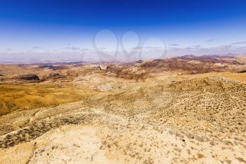 Scenic view of Jordanian desert.
