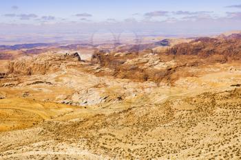 Scenic view of Jordanian desert.
