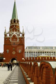 MOSCOW, RUSSIA - April 8, 2015: Views of the Kremlin-fortified complex at the heart of Moscow. It serves as the official residence of the President of the Russian Federation.