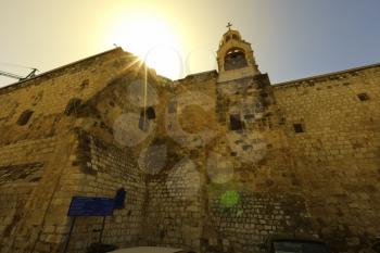 Bethlehem, West Bank- March 12, 2017: In 2012, the Birthplace of Jesus- Church Of Nativity became the first Palestinian site to be listed as a World Heritage Site.