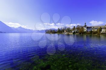 Beautiful View of Bavarian Alpine lake