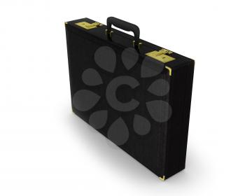Royalty Free Clipart Image of a Black Briefcase