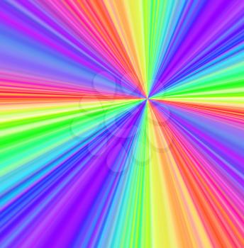Royalty Free Clipart Image of a Vivid Rainbow Background