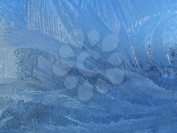 frosty natural pattern on winter window