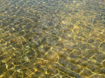 Water texture with solar patches of light