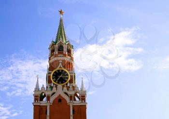 Spasskaya tower of Kremlin, Moscow, Russia