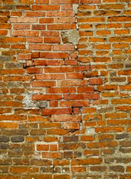 very old brick wall background                               