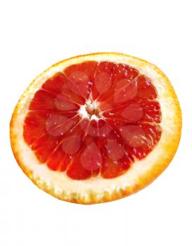 cut red orange isolated on white