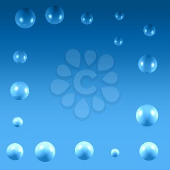 blue gradient background and abstract air bubbles