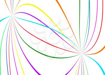 abstract color lines on white background