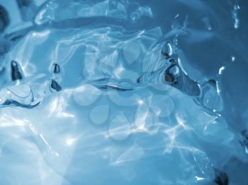 blue ice and water background