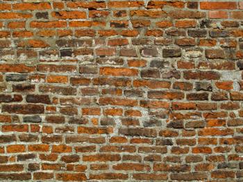 Very ancient brick wall background